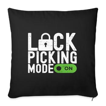 Schlüsseldienst Locksmith Dietrich - Sofakissenbezug 45 x 45 cm - Schwarz - Vorne