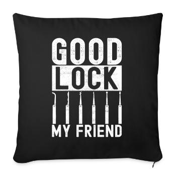Schlüsseldienst Locksmith Dietrich - Sofakissenbezug 45 x 45 cm - Schwarz - Vorne