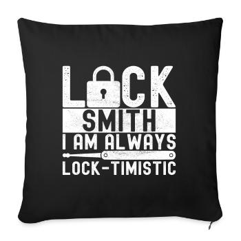 Schlüsseldienst Locksmith Dietrich - Sofakissenbezug 45 x 45 cm - Schwarz - Vorne