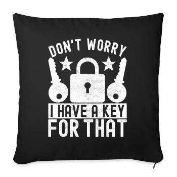 Schlüsseldienst Locksmith Dietrich - Sofakissenbezug 45 x 45 cm - Schwarz - Vorne