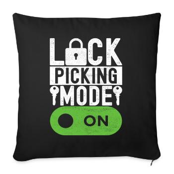 Schlüsseldienst Locksmith Dietrich - Sofa pillowcase 17,3'' x 17,3'' (45 x 45 cm) - black - Front