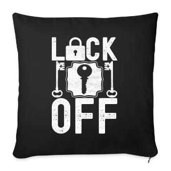Schlüsseldienst Locksmith Dietrich - Sofakissenbezug 45 x 45 cm - Schwarz - Vorne