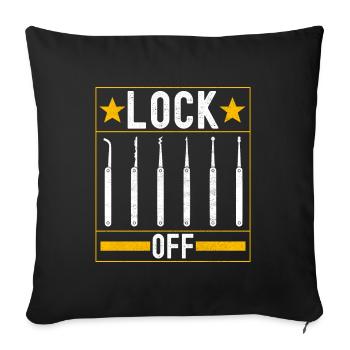 Schlüsseldienst Locksmith Dietrich - Sofakissenbezug 45 x 45 cm - Schwarz - Vorne