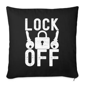 Schlüsseldienst Locksmith Dietrich - Sofakissenbezug 45 x 45 cm - Schwarz - Vorne