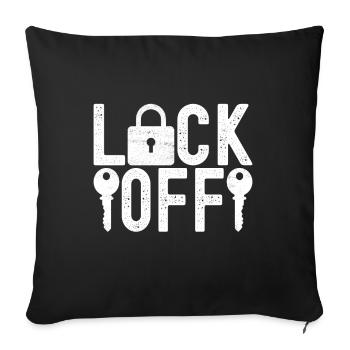 Schlüsseldienst Serrurier Dietrich - Housse de coussin décorative 45 x 45 cm - noir - Devant