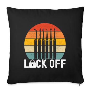 Schlüsseldienst Locksmith Dietrich - Sofakissenbezug 45 x 45 cm - Schwarz - Vorne