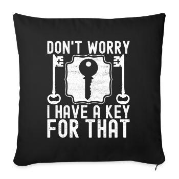 Schlüsseldienst Locksmith Dietrich - Sofakissenbezug 45 x 45 cm - Schwarz - Vorne