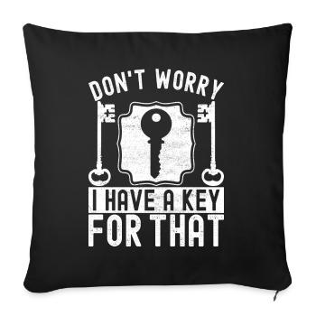 Schlüsseldienst Locksmith Dietrich - Sofakissenbezug 45 x 45 cm - Schwarz - Vorne