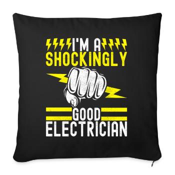 Électricien Technicien en électronique - Housse de coussin décorative 45 x 45 cm - noir - Devant