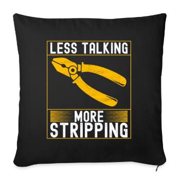 Électricien Technicien en électronique - Housse de coussin décorative 45 x 45 cm - noir - Devant