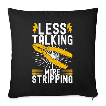 Électricien Technicien en électronique - Housse de coussin décorative 45 x 45 cm - noir - Devant
