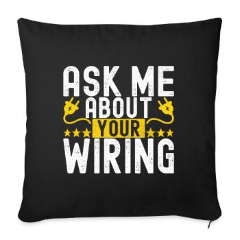 Électricien Technicien en électronique - Housse de coussin décorative 45 x 45 cm - noir - Devant