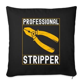 Électricien Technicien en électronique - Housse de coussin décorative 45 x 45 cm - noir - Devant