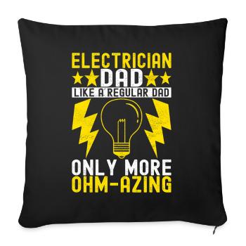 Électricien Technicien en électronique - Housse de coussin décorative 45 x 45 cm - noir - Devant