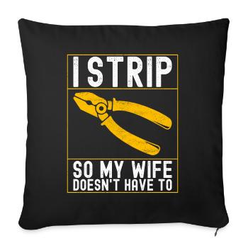 Électricien Technicien en électronique - Housse de coussin décorative 45 x 45 cm - noir - Devant