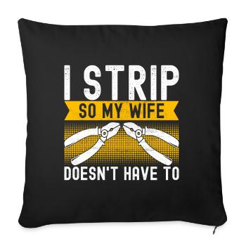 Électricien Technicien en électronique - Housse de coussin décorative 45 x 45 cm - noir - Devant