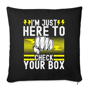 Électricien Technicien en électronique - Housse de coussin décorative 45 x 45 cm - noir - Devant