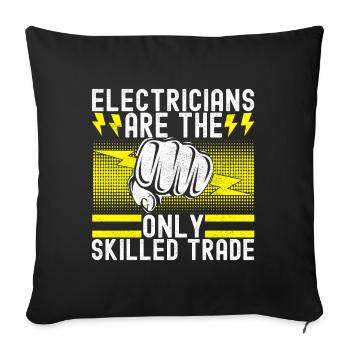 Électricien Technicien en électronique - Housse de coussin décorative 45 x 45 cm - noir - Devant
