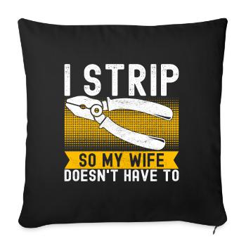 Électricien Technicien en électronique - Housse de coussin décorative 45 x 45 cm - noir - Devant