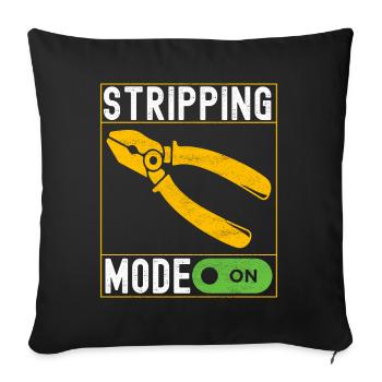 Électricien Technicien en électronique - Housse de coussin décorative 45 x 45 cm - noir - Devant