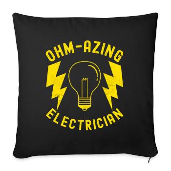 Électricien Technicien en électronique - Housse de coussin décorative 45 x 45 cm - noir - Devant