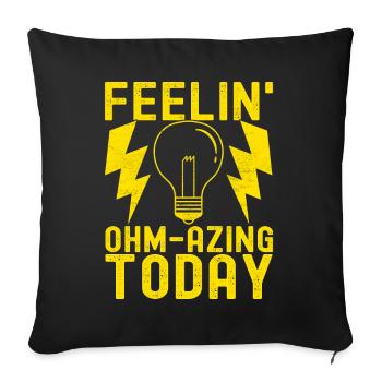 Électricien Technicien en électronique - Housse de coussin décorative 45 x 45 cm - noir - Devant