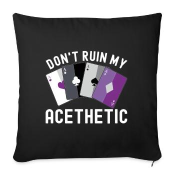 Asexuel Ace - Sofakissenbezug 45 x 45 cm - Schwarz - Vorne