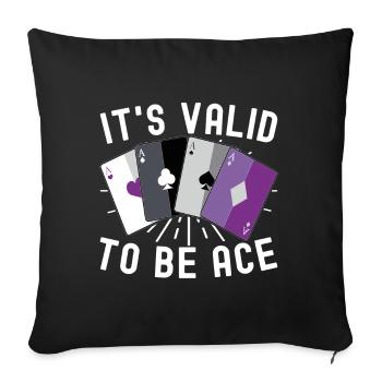 Asexuel Ace - Sofakissenbezug 45 x 45 cm - Schwarz - Vorne