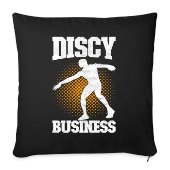 Lanceur de disque Lancer de disque - Housse de coussin décorative 45 x 45 cm - noir - Devant