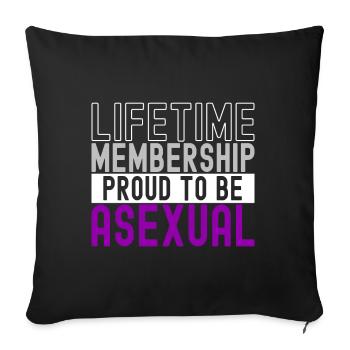 Asexuell Ace - Sofakissenbezug 45 x 45 cm - Schwarz - Vorne