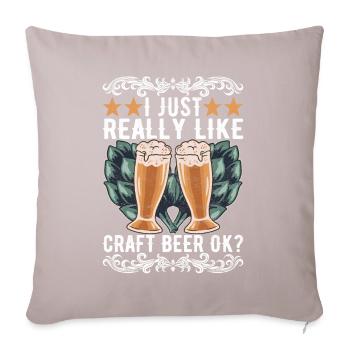 Bierbrauer Bier Brauen - Sofakissenbezug 45 x 45 cm - helles Taupe - Vorne