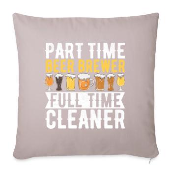Bierbrauer Bier Brauen - Sofakissenbezug 45 x 45 cm - helles Taupe - Vorne