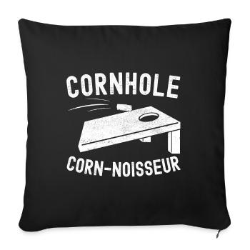 Cornhole Player Cornhole Board - Sofa pillowcase 17,3'' x 17,3'' (45 x 45 cm) - black - Front