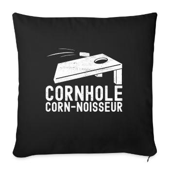 Cornhole Player Cornhole Board - Sofa pillowcase 17,3'' x 17,3'' (45 x 45 cm) - black - Front