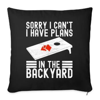 Cornhole Player Cornhole Board - Sofa pillowcase 17,3'' x 17,3'' (45 x 45 cm) - black - Front