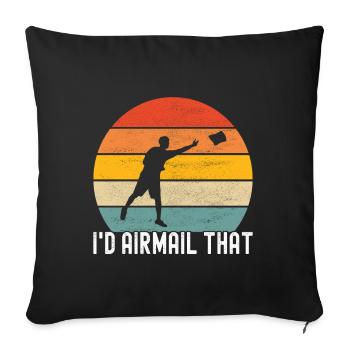 Cornhole Player Cornhole Board - Sofa pillowcase 17,3'' x 17,3'' (45 x 45 cm) - black - Front