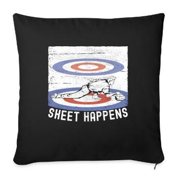 Cornhole Player Cornhole Board - Sofa pillowcase 17,3'' x 17,3'' (45 x 45 cm) - black - Front