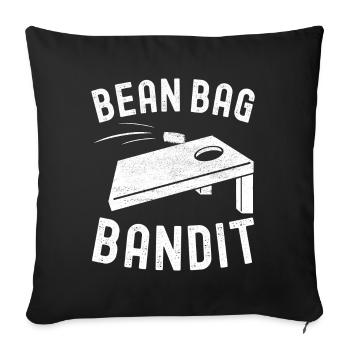 Cornhole Player Cornhole Board - Sofa pillowcase 17,3'' x 17,3'' (45 x 45 cm) - black - Front