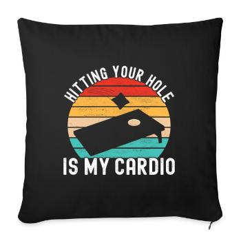 Cornhole Player Cornhole Board - Sofa pillowcase 17,3'' x 17,3'' (45 x 45 cm) - black - Front