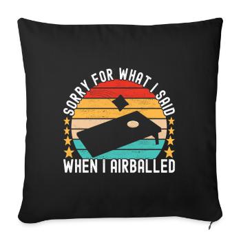 Cornhole Player Cornhole Board - Sofa pillowcase 17,3'' x 17,3'' (45 x 45 cm) - black - Front