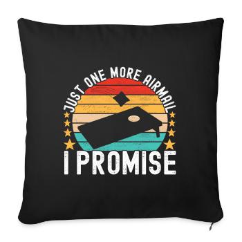 Cornhole Player Cornhole Board - Sofa pillowcase 17,3'' x 17,3'' (45 x 45 cm) - black - Front