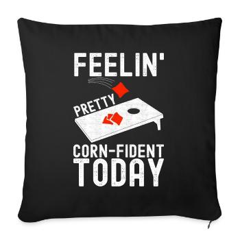 Cornhole Player Cornhole Board - Sofa pillowcase 17,3'' x 17,3'' (45 x 45 cm) - black - Front
