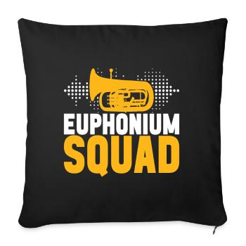 Euphonium baritone tenor horn - Sofa pillowcase 17,3'' x 17,3'' (45 x 45 cm) - black - Front