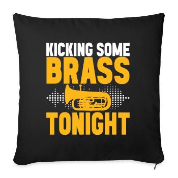Euphonium baritone tenor horn - Sofa pillowcase 17,3'' x 17,3'' (45 x 45 cm) - black - Front