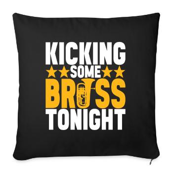 Euphonium baritone tenor horn - Sofa pillowcase 17,3'' x 17,3'' (45 x 45 cm) - black - Front