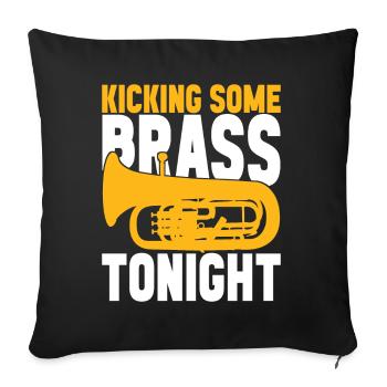 Euphonium baritone tenor horn - Sofa pillowcase 17,3'' x 17,3'' (45 x 45 cm) - black - Front