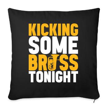 Euphonium baritone tenor horn - Sofa pillowcase 17,3'' x 17,3'' (45 x 45 cm) - black - Front