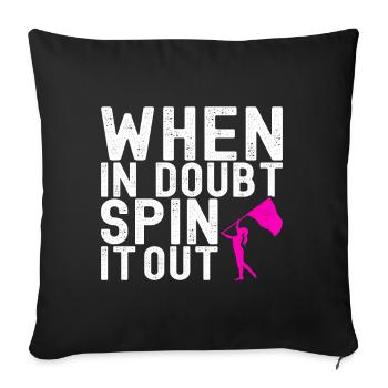 Flag Waving Marching Band Color Guard - Sofa pillowcase 17,3'' x 17,3'' (45 x 45 cm) - black - Front