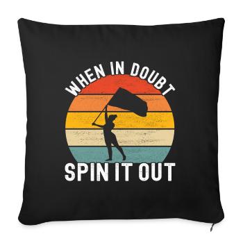 Flag Waving Marching Band Color Guard - Sofa pillowcase 17,3'' x 17,3'' (45 x 45 cm) - black - Front