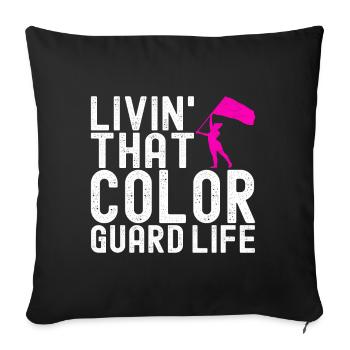 Flag Waving Marching Band Color Guard - Sofa pillowcase 17,3'' x 17,3'' (45 x 45 cm) - black - Front